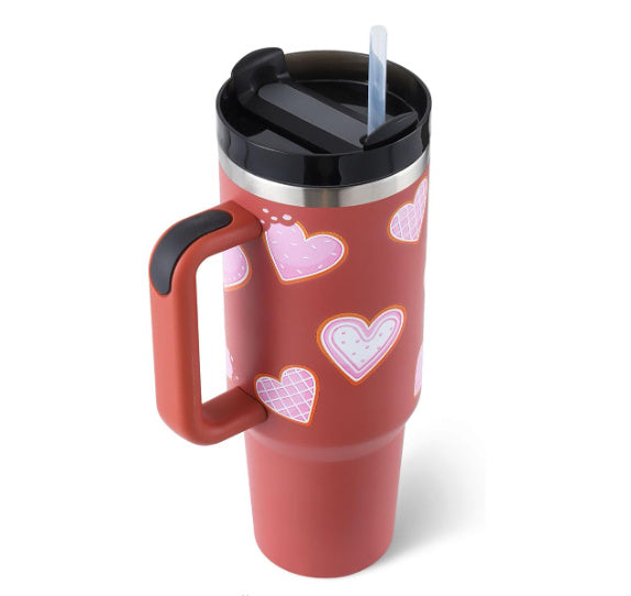 Vaso térmico con asa y tapa anti-derrames (1.200 ML / 40 Oz)