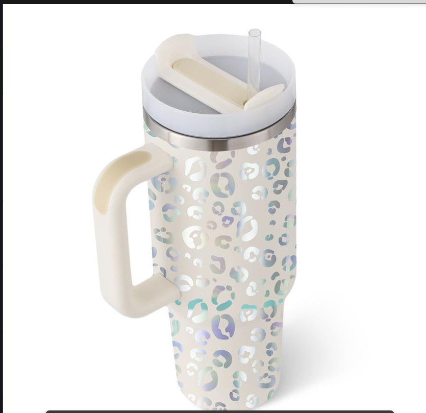 Vaso térmico con asa y tapa anti-derrames (1.200 ML / 40 Oz)