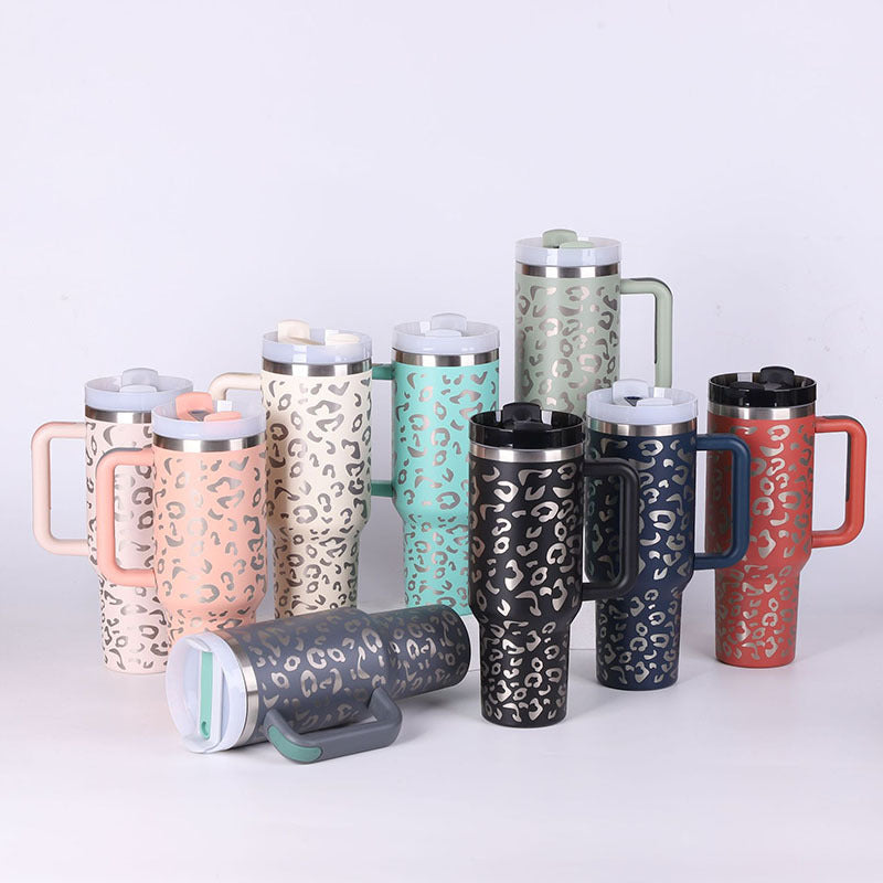 Vaso térmico con asa y tapa anti-derrames (1.200 ML / 40 Oz)